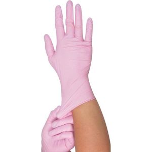 Nitril handschoenen ROZE, maat Small