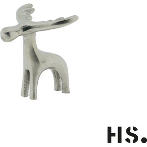 Home Society - Deco Hert - Luster - Maat S - Zilver - Metaal - 8.5x8x9cm