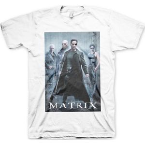 The Matrix Heren Tshirt -XL- Poster Wit