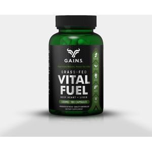 G.A.I.N.S. Vital Fuel – Runder Hart & Lever Capsules – Grasgevoerd – Iers Rund – 180 Capsules