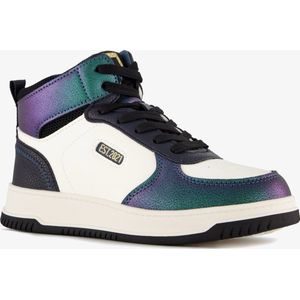 Blue Box hoge meisjes sneakers metallic - Wit - Maat 32