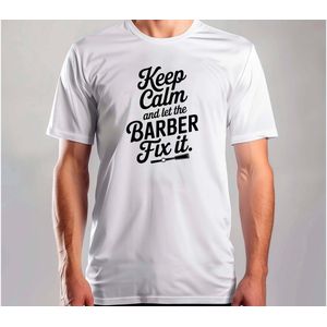 Keep Calm and Barber Fix IT - T Shirt - Barber - BarberLife - Dad - Barbershop - Kapster - Kappertijd - KapperLeven - Kapperszaak