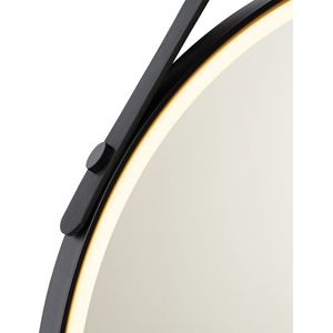 QAZQA pien - Moderne LED Dimbare Spiegel verlichting met Dimmer voor binnen voor badkamer - 1 lichts - D 3.8 cm - Zwart -