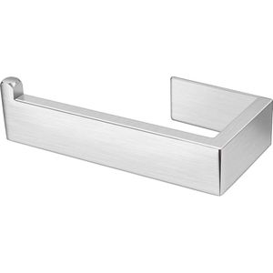 Toilethouder zonder boren - zelfklevend wc-rolhouder - 304 roestvrij staal - 3M-sticker - wc-papierhouder voor badkamer - geborsteld zilver.