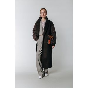 Colourful Rebel Ada Contrast Wool Long Coat - M