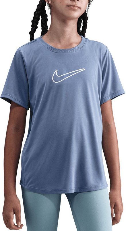 Nike One Fitted Dri-FIT top met korte mouwen voor meisjes - Blauw