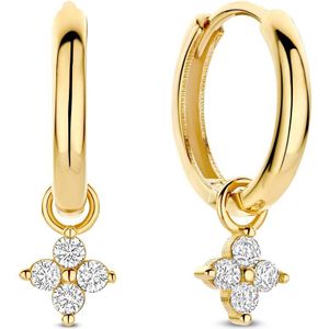 Isabel Bernard - Le Marais Audrey - Oorringen - 14 Karaat Goud - Zirkonia Steen