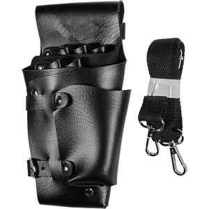 Kapper - Barbers - Make-up Artists Holster - Kapperstas - Haaraccessoire - Praktisch - Professioneel - Kapperstasje - Scharenholster - PU leer - Haaraccessoire - Met schouderband