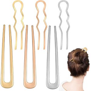 Haarspelden in Franse stijl voor vrouwen en meisjes, U-vormige haarspelden bestaan uit hoogwaardig celluloseacetaat, vervagen nooit, hebben een