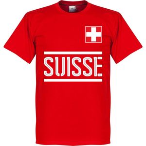 Zwitserland Team T-Shirt - Rood - 3XL