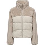 Only Jas Onlwanja Fur Puffer Mix Jacket Cc O 15292945 Moonbeam Dames Maat - XS