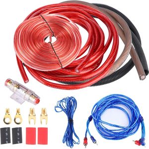 Installatiekit 4 Gauge voor Auto-eindversterker - 2800 W - Auto Luidspreker Woofer Subwooferkabels met Zekeringpakken .