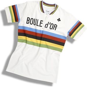 Regenboogtrui casual retro shirt - We ღ de koers! - Casual shirt geïnspireerd op het wielershirt dat werd uitgereikt aan Freddy Maertens nadat hij het WK van 1981 had gewonnen - 100% katoen Heren T-shirt M