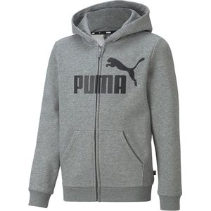 Puma Ess Big Logo Sweatshirt Met Volledige Rits Grijs 13-14 Years Jongen