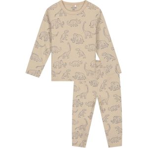 Prénatal peuter pyjama dino - Jongens - Beigebrown - Maat 86