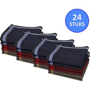Sorprese Zakdoeken - Model 13 - zakdoeken heren - 24 zakdoeken - Italiaans katoen - herbruikbare zakdoek - Cadeau