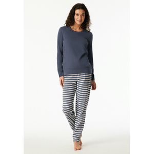 Schiesser - Pyjama Casual Essentials - Jeansblauw - Katoen - 2-delig