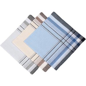 12 Stuks zakdoeken voor heren - Zakdoeken - Herbruikbare zakdoeken voor volwassenen - Stoffen zakdoeken - Traditionele zakdoeken - 40 x 40 cm - In 3 verschillende kleuren - LOUZIR