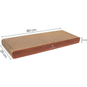 Wandkrabplank / krabplank / krabmat kat - wandligstoel met wandbevestiging - krabkarton / kattenkrabplank / wandplank (80 x 29 cm)