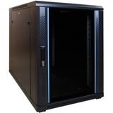 DSIT 15U mini serverkast met glazen deur 600x1000x860mm (BxDxH) - serverbehuizing - serverrack - 19 inch