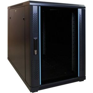 DSIT 15U mini serverkast met glazen deur 600x1000x860mm (BxDxH) - serverbehuizing - serverrack - 19 inch