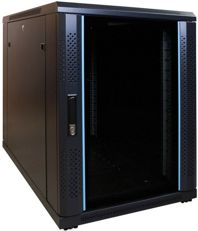 DSIT 15U mini serverkast met glazen deur 600x1000x860mm (BxDxH) - serverbehuizing - serverrack - 19 inch