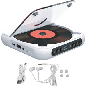 Somstyle Draagbare CD Speler met Bluetooth - EA100 - 3.5 MM Aux - CD / CD-R / CD-RW - MP3 - Wit