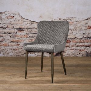 SIDD Oledo sidechair - fabric Bluvel 14 grey