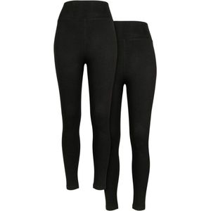 Urban Classics - High Waist Jersey 2-Pack Legging - 3XL - Zwart