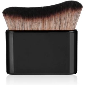 Thelau - Vloeibare foundationkwast met synthetische vezels voor gezicht en lichaam - Zelfbruinende make-upkwast (zwart)