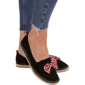 Zwarte espadrilles met een Minnie Mouse DISNEY strik