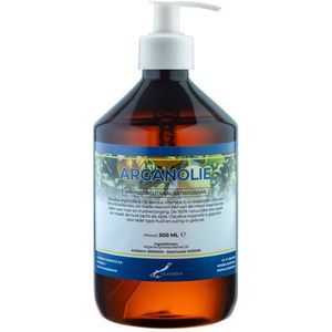Arganolie 500 ml met witte pomp - 100% natuurlijk - biologisch en koud geperst