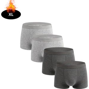Nivard Onderbroeken Heren - Boxershort - Ondergoed - Boxer - Underwear - Mannen - 4 Pack - Donkergrijs + Lichtgrijs - XXL