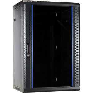 DSIT 18U wandkast ongemonteerd met glazen deur 600x450x900mm (BxDxH) - serverbehuizing - serverrack - serverkast