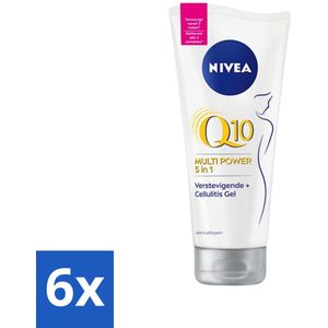6 x NIVEA - Anti-Cellulitis Gel - Q10 5-in-1 Verstevigend - Vermindert cellulitis - Met Lotusextract - 200 ml - Nivea Q10 - Anti-cellulitis Gel - Huidverstevigend - Cellulitis Vermindering - Q10 Crème