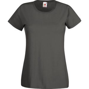 Fruit Of The Loom Dames / Vrouwen Damens-Fit Valueweight T-shirt met korte mouwen (Licht Graphite)