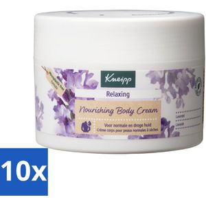 10 x Kneipp - Body crème - Relaxing - Lavendel - Rustgevende geur - 200 ml - Kneipp Bodycrème Relaxing Lavendel - Lavendel Crème - Rustgevende Crème - Bodycrème Voor Ontspanning - Huidverzorging