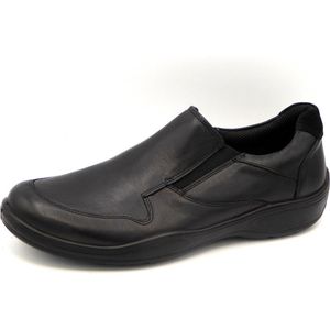 Jomos - 418415 Instapper - Zwart - Bovenleer - Uitneembare Inlegzool