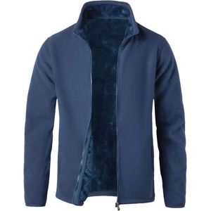 Klassieke Volledige Rits Micro Fleece Jas voor Mannen - Herfst en Winter Thermische Jassen