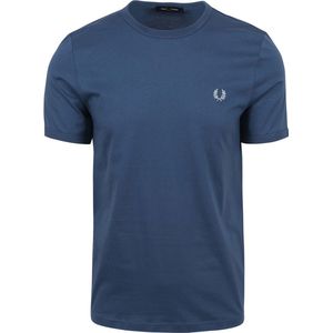 Fred Perry - T-Shirt Ringer M3519 Blauw V06 - Heren - Maat L - Modern-fit