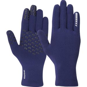 GripGrab - Waterproof Knitted Thermo Fietshandschoenen Waterdichte Gebreide Regen Fiets Handschoenen - Navy Blauw - Unisex - Maat XS/S