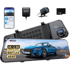 Dashcam voor auto voor en achter – Dual dashcam – Voor- en achtercamera – Autocamera – Full HD dashcam – Dashcam met nachtzicht – Dashcam met bewegingssensor – Groothoeklens – Parkeermodus – Loop recording – Dashcam met SD-kaart