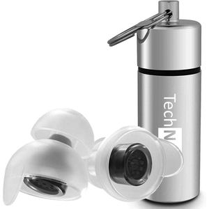 Oordoppen Gehoorbescherming voor Muziek, Festival, Concert en Uitgaan - Transparant - SNR 18 dB - TechNow