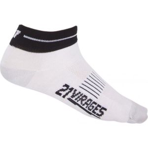 Fietssok dames 21Virages 6 wit zwart-36/37