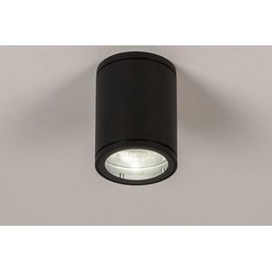 Lumidora Plafondlamp 71905 - Plafonniere - BOSA - GU10 - Zwart - Metaal - Buitenlamp - Badkamerlamp - IP54 - ⌀ 9 cm