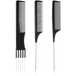 Inovra - Set van 3 haarkammen met grote tanden | Unisex kammen voor kapsalon professioneel gebruik | Haarstyling accessoires met brede tanden