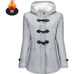 Livano Winterjas - Parka - Dames - Winter - Jas - Volwassen - Stijlvol - Lichtgrijs - S