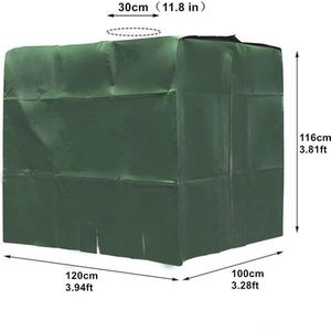 Premium Container Cover - 1000 Liter - IBC Hoes - 120x100x116CM - Kliko - Containerberging - Waterdicht - Groen