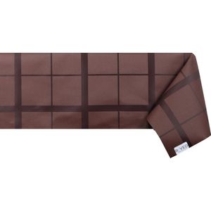 Raved Tafelzeil Vierkant Uitwasbaar  140 cm x  240 cm - Donkerbruin - Waterafstotend