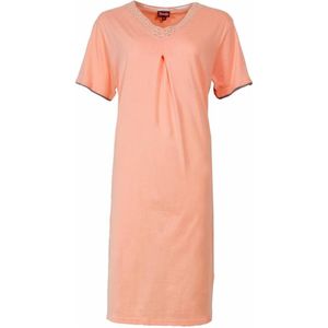 Medaillon Dames Nachthemd - 100% Katoen - Oranje - Maat M